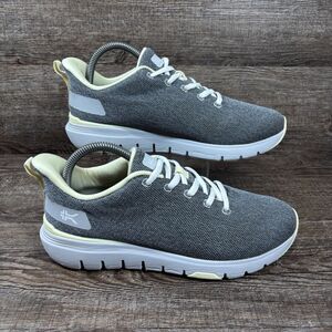 Kuru Flex Via Shoes Women's 8.5 M Dove Gray Pale Lime Sneakers Running Walking